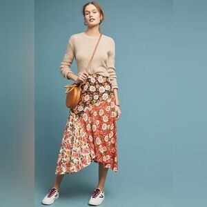 NWT Farm Rio Patchwork Floral Skirt